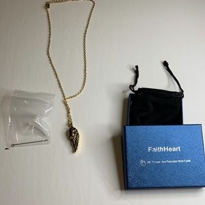 Faith heart  ash necklace